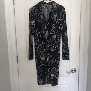 Black and White Floral Dress